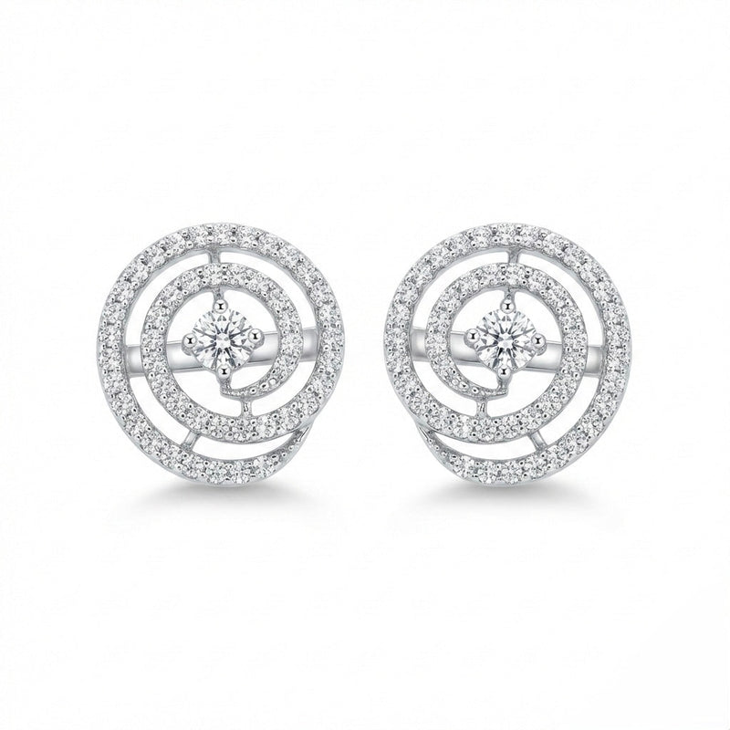 Pavé Swirl Stud Earrings