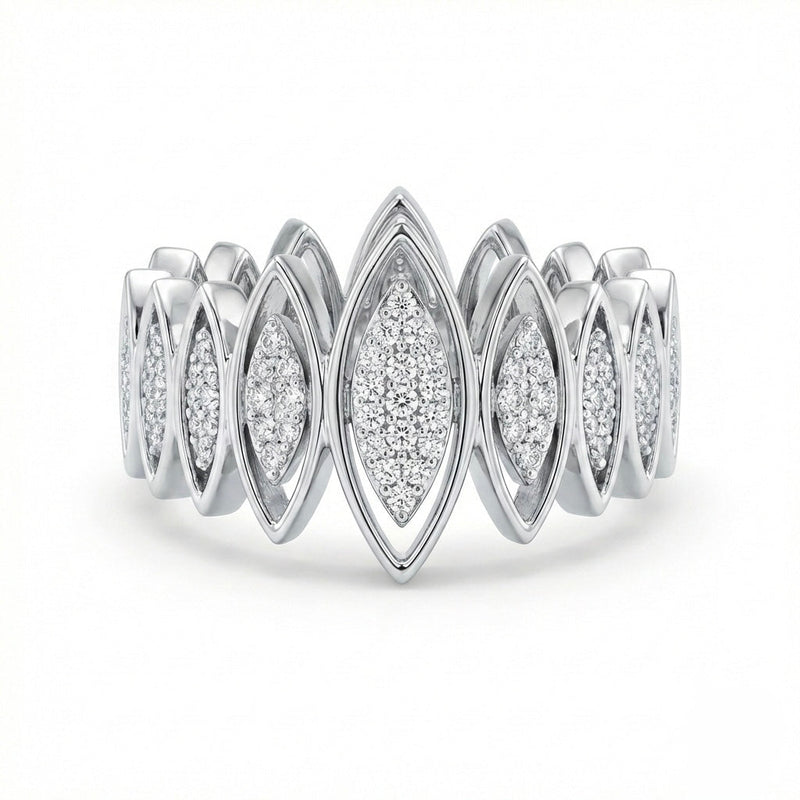 Openwork Marquise Pavé Ring
