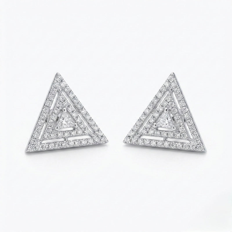 Geometric Concentric Triangle Studs
