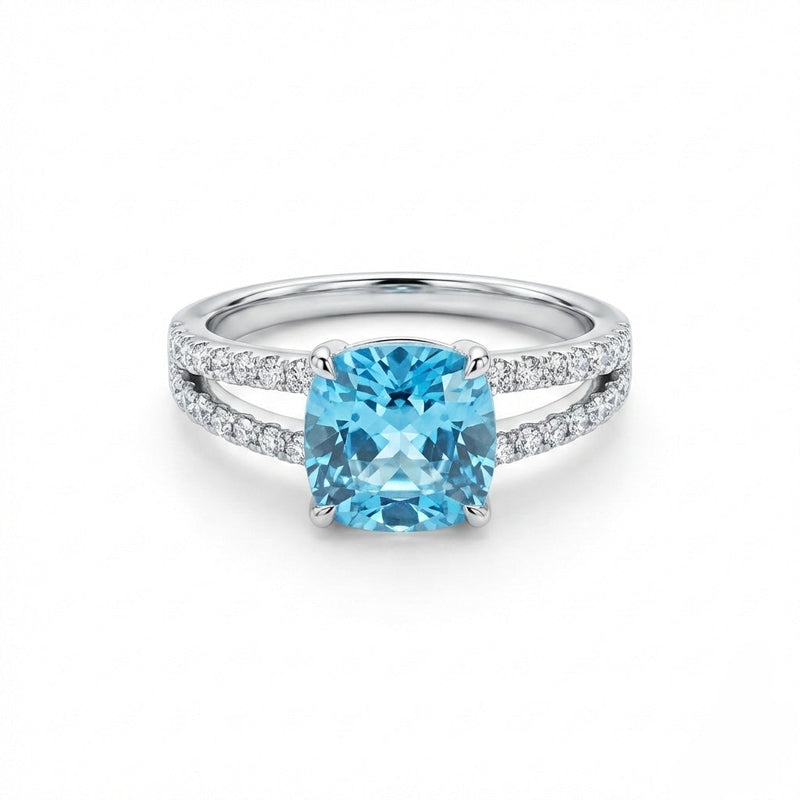 The Ocean Blue Solitaire Ring