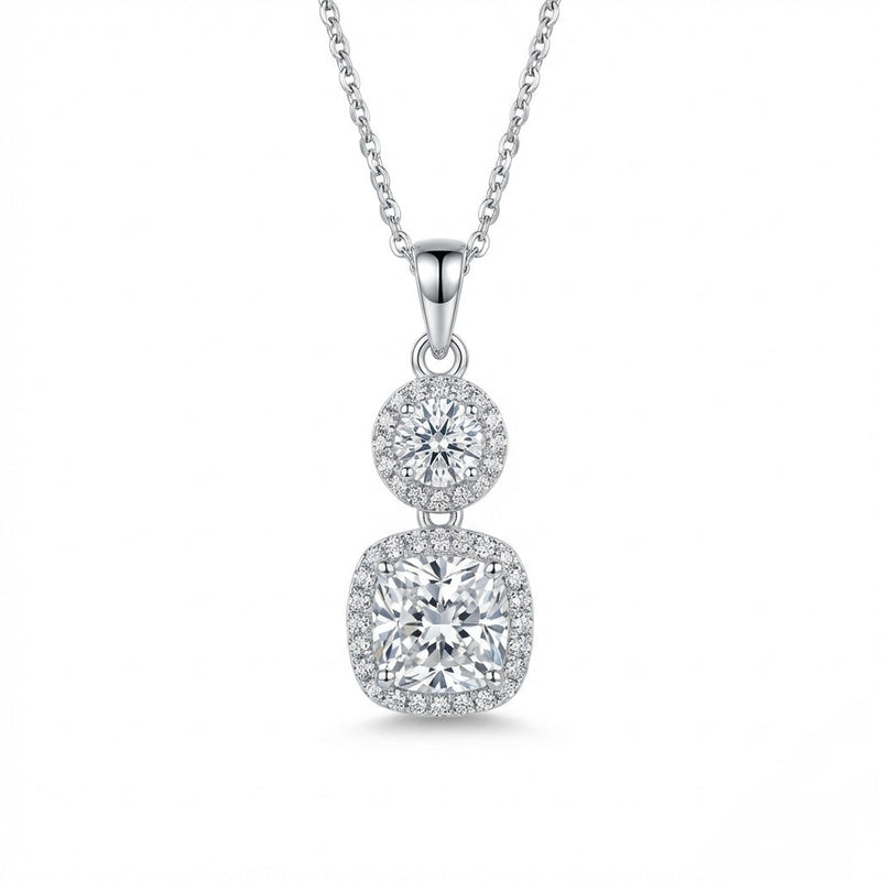 Double-Tiered Cushion Pendant