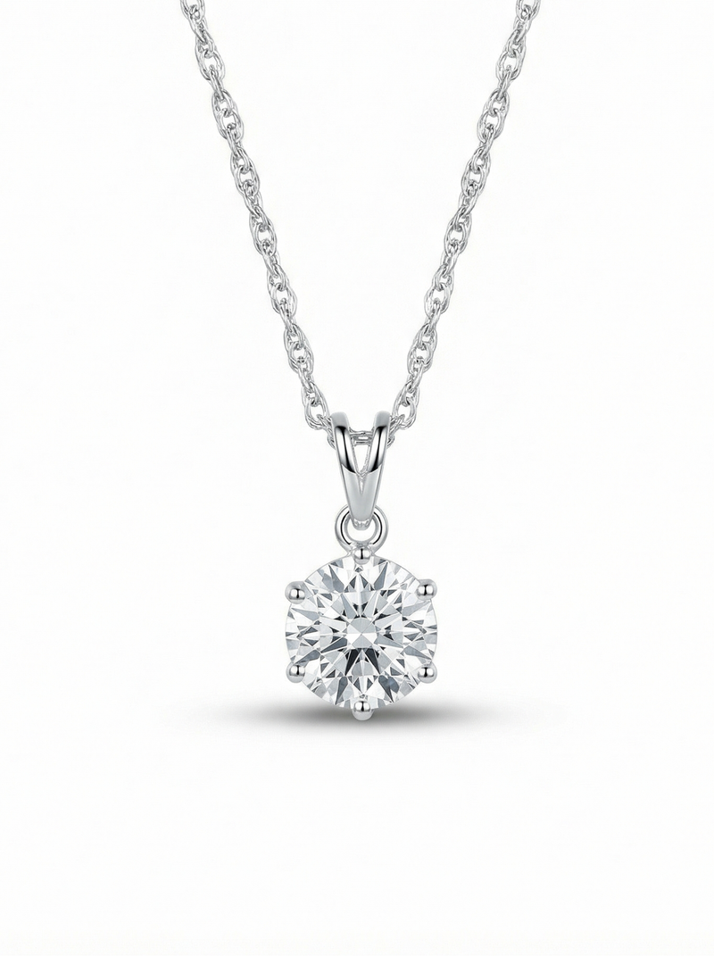 The Six-Prong Solitaire Pendant