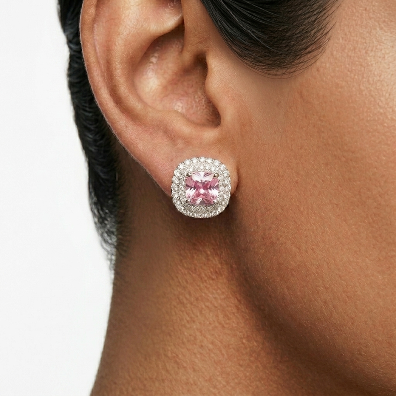 Pink Double Earrings