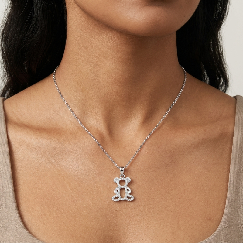 The Crystalline Teddy Pendant