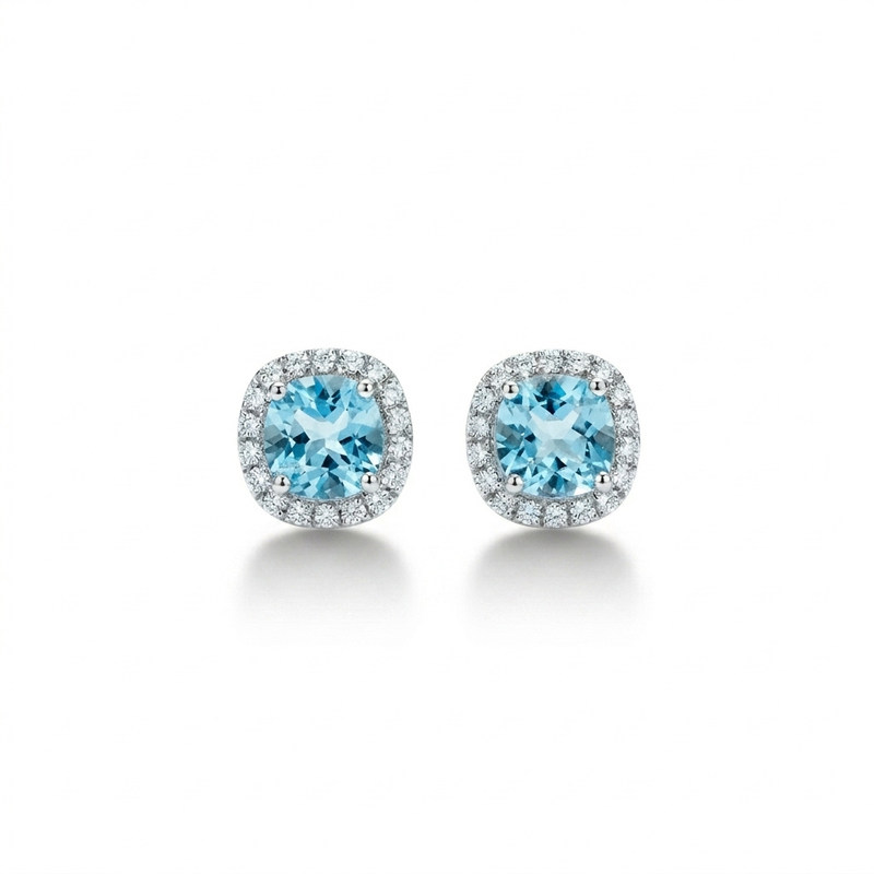 Azure Cushion Earrings