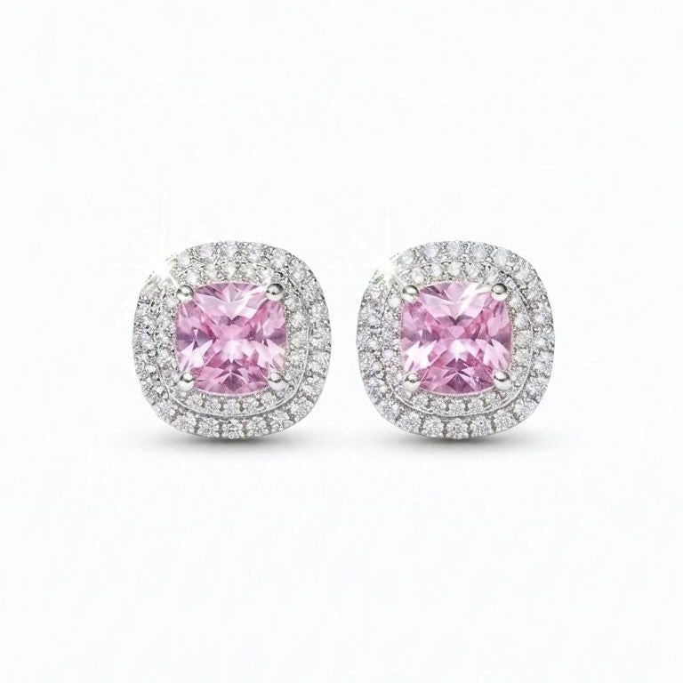 Pink Double Earrings