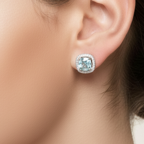 Azure Cushion Earrings