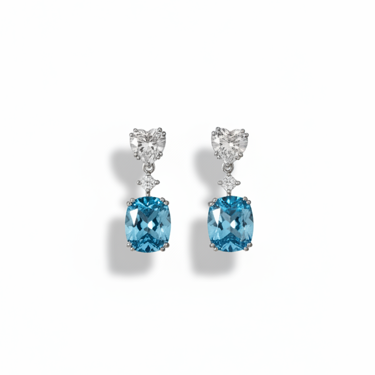 Aquamarine Silhouette Earrings