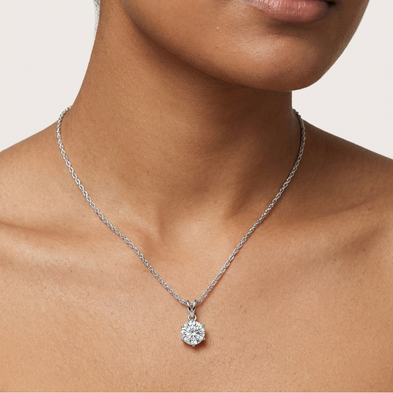 The Six-Prong Solitaire Pendant