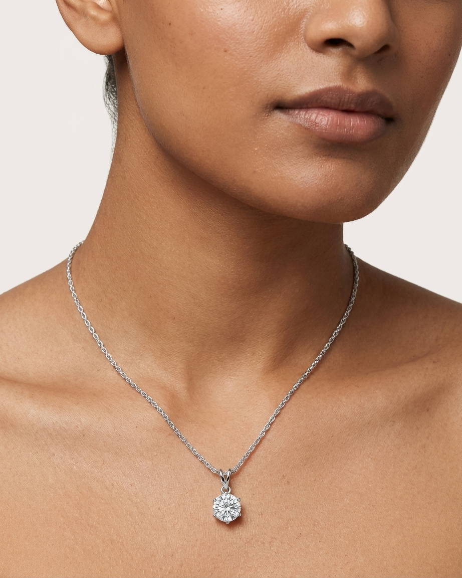 The Six-Prong Solitaire Pendant