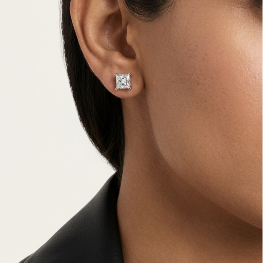 Princess-Cut  Studs