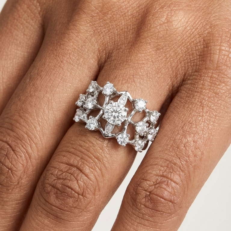 Openwork Starburst Ring