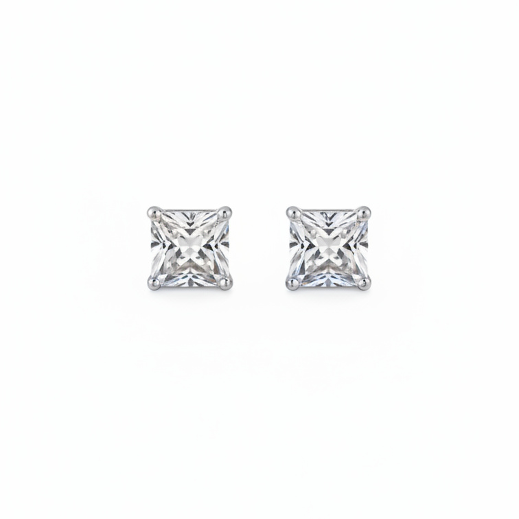 Princess-Cut  Studs