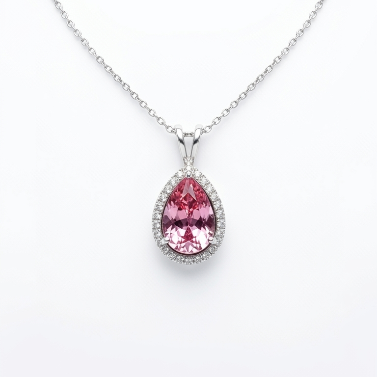 Blushing Teardrop Pendant
