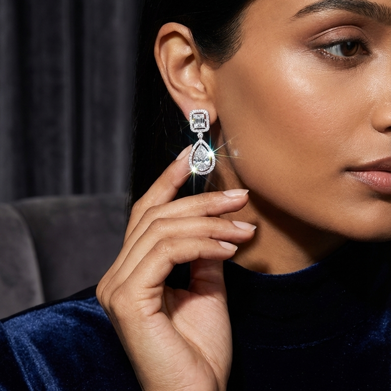 The Vintage Glamour Teardrop Earrings