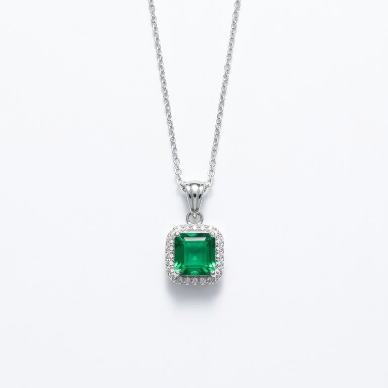 Green Square Pendant