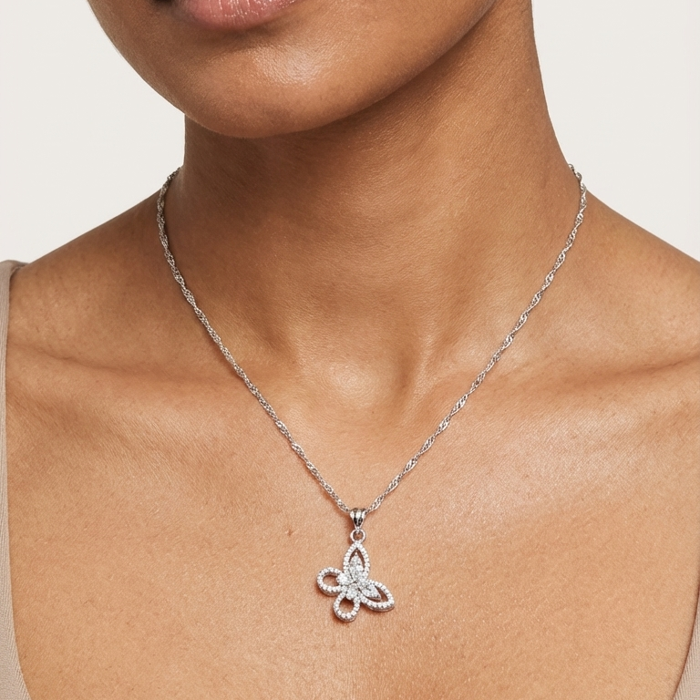 Butterfly Silhouette Pendant