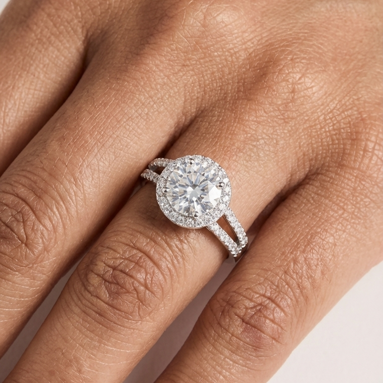 The Grand Split-Shank Halo Ring