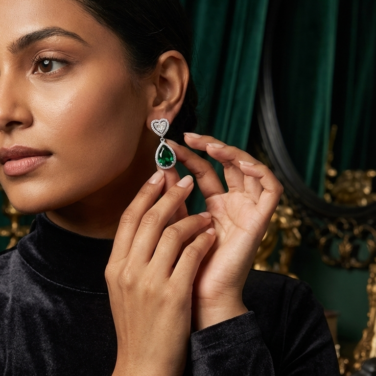 Heart & Pear Statement Drops