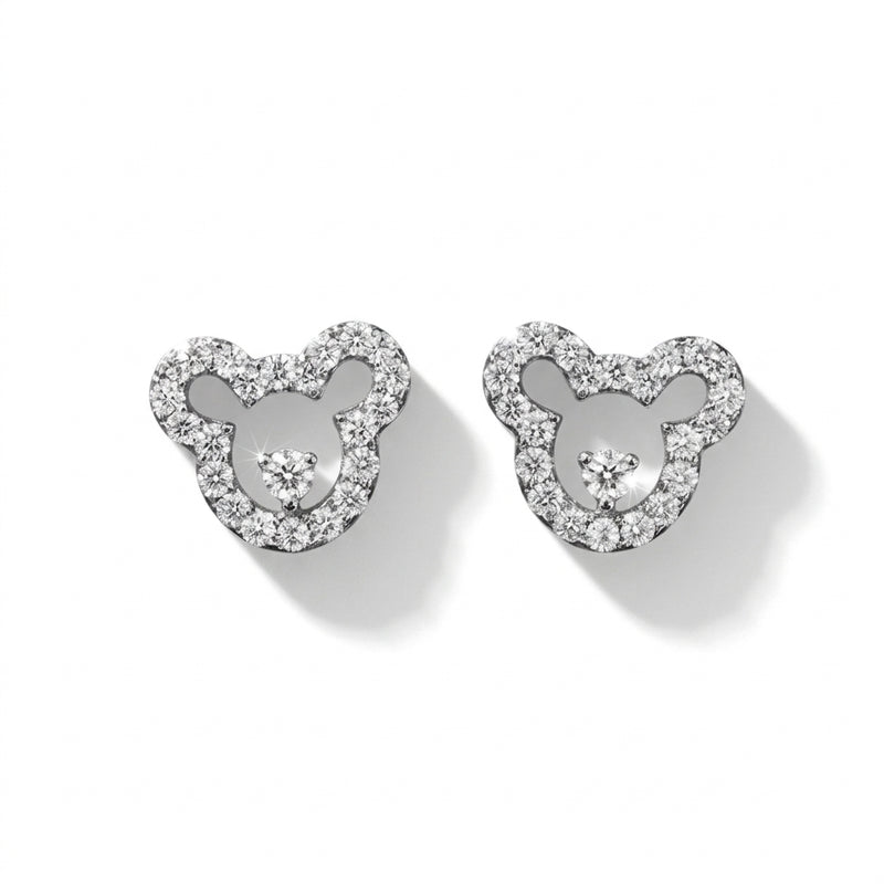 The Whimsical Bear Studs - Sterling Silver Fine Jewellery - Kyra | Fine Jewellery |
