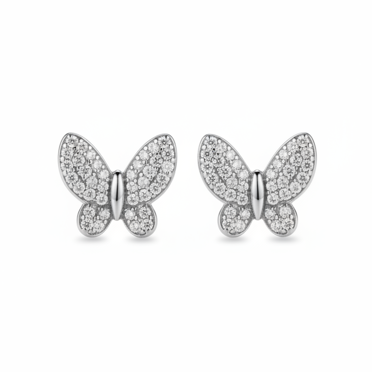 The Whimsical Silver Sparkle Studs