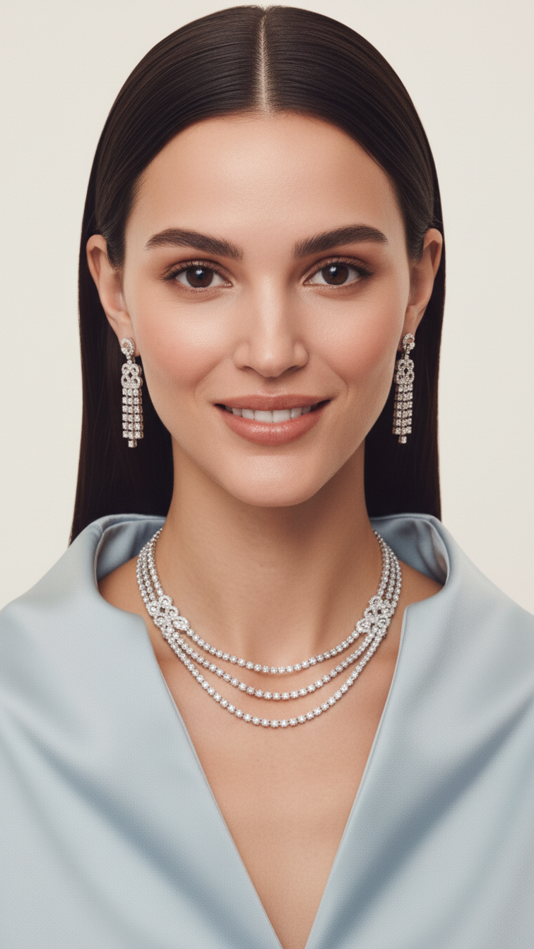 Trefoil Cascade Necklace
