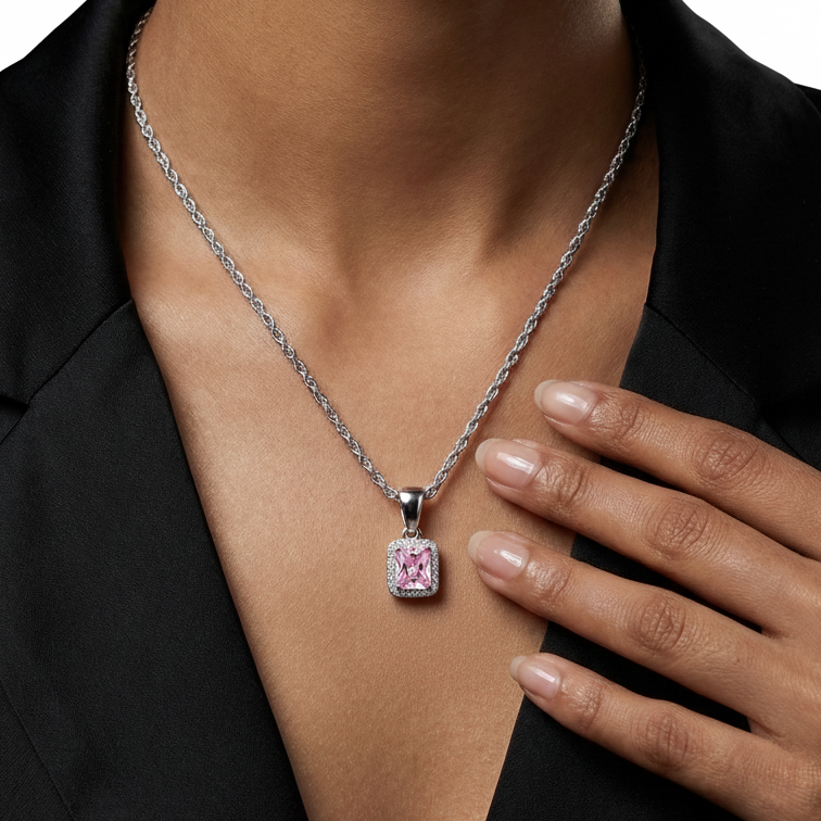 The Rosé Radiant Halo Pendant