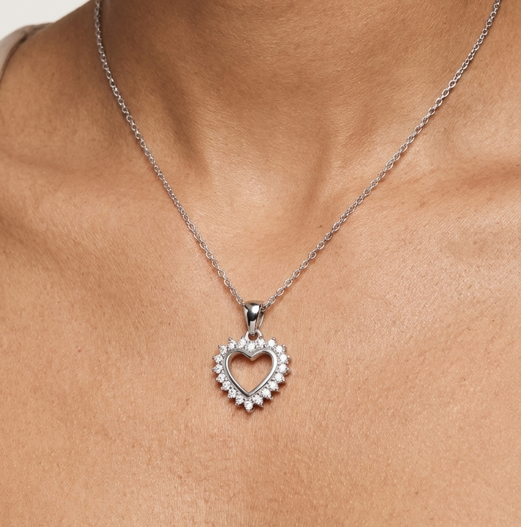 The Floating Heart Halo Pendant