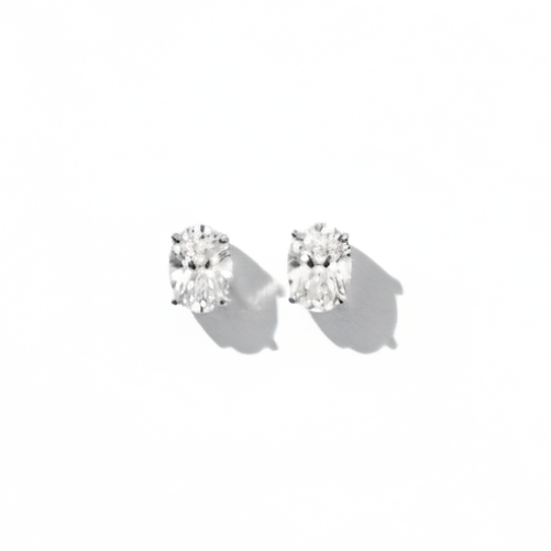 Oval-Cut Solitaire Studs